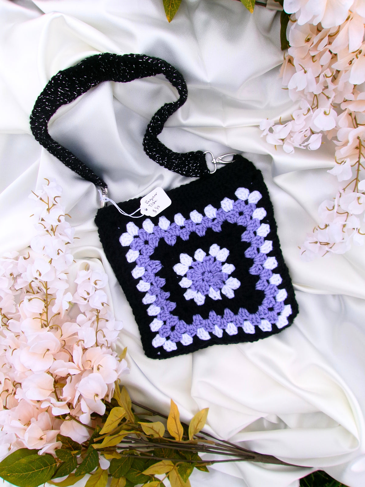 Black Essence Crochet Tote