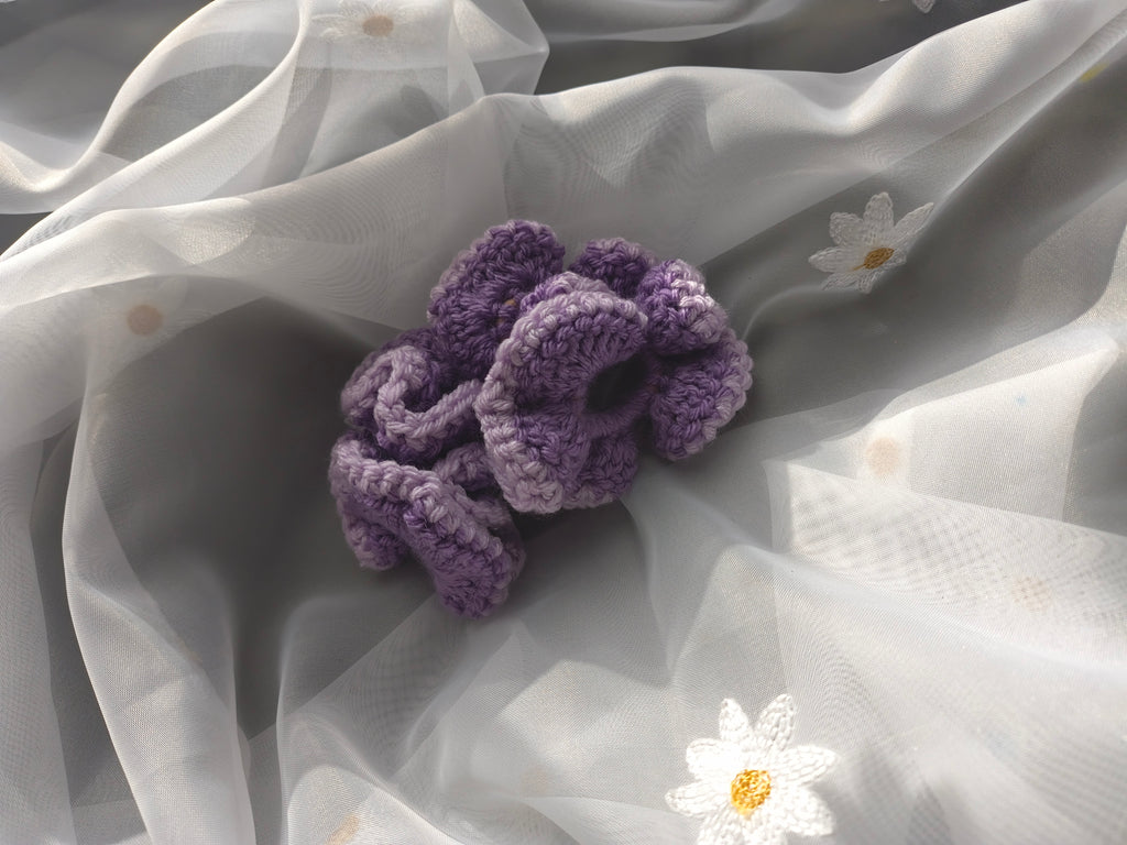 Deep Lavender Based Scrunchie