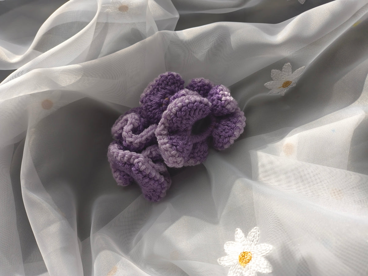 Deep Lavender Based Scrunchie