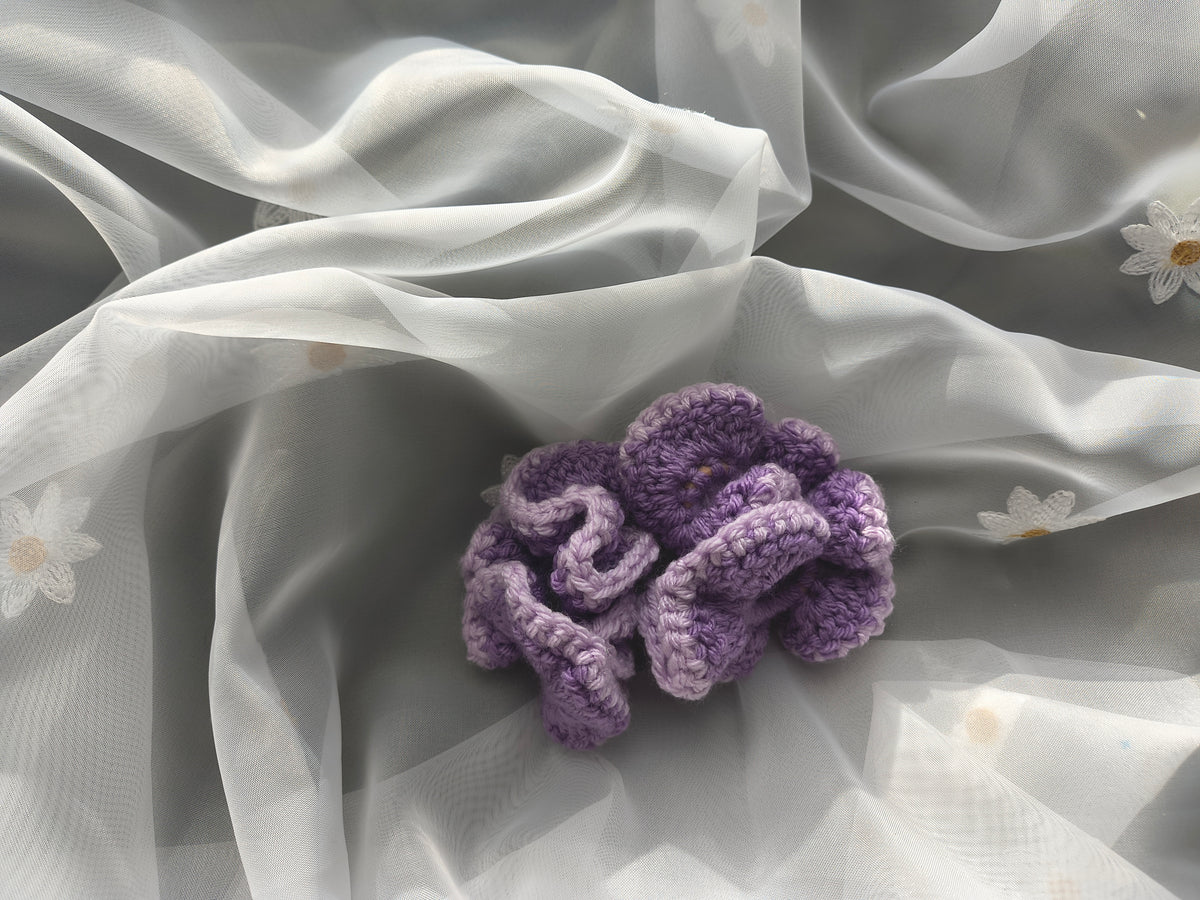 Deep Lavender Based Scrunchie