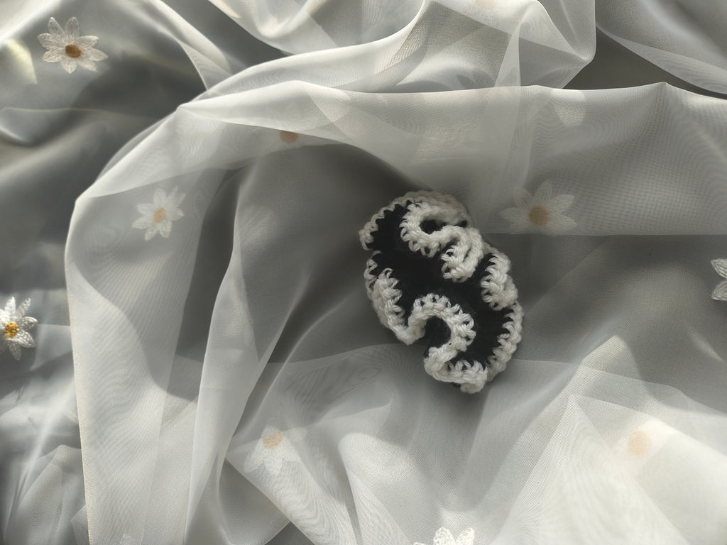 Yang (Black Based) Scrunchie