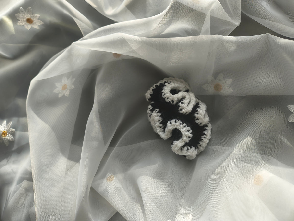 Yang (Black Based) Scrunchie